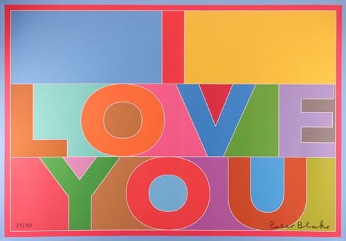 Lot 34 - Sir Peter Blake (b.1932) I Love You (2013)...