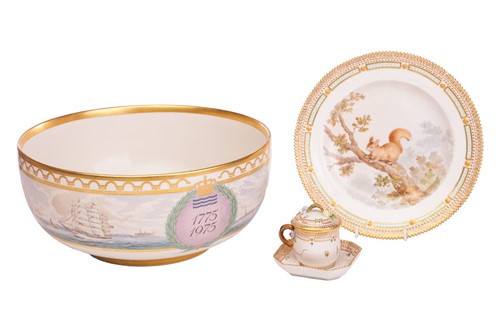 Lot A Royal Copenhagen Fauna Danica porcelain...