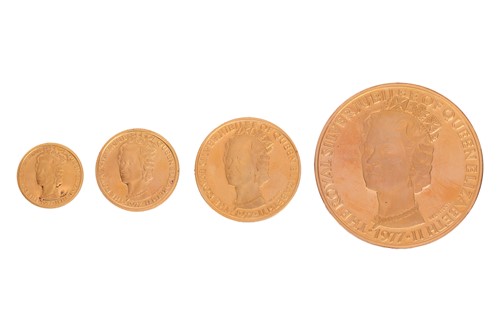 Lot A cased set of Queen Elizabeth II Royal Silver...