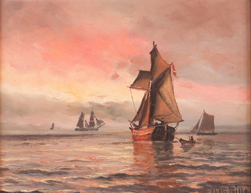 Lot 87 - Vilhelm Bille (Danish, 1864 - 1908) Sailing...