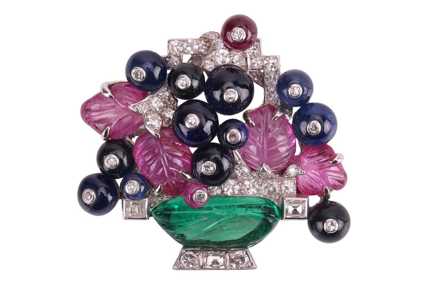 Lot Cartier - an Art Deco multi-gem ‘Tutti Frutti’...