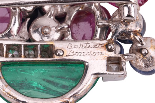 Lot Cartier - an Art Deco multi-gem ‘Tutti Frutti’...