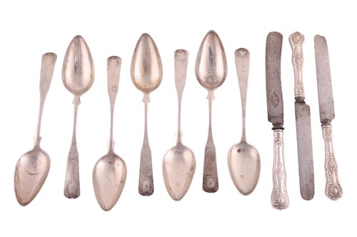 Lot 354 - A set of six 19th century Swedish fiddle and...