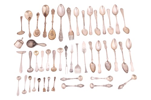 Lot 324 - A pair of Danish silver gilt foliate spoons,...