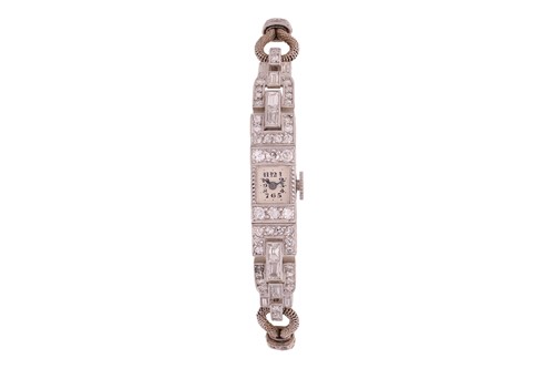 Lot 266 - A Diamond-Set Cocktail Watch Serial: 7032...