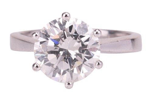 Lot 260 - A diamond solitaire ring, featuring a round...