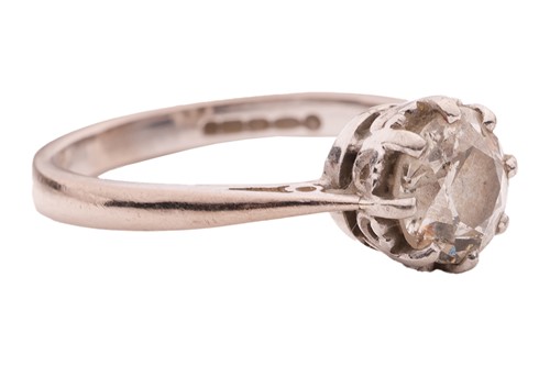 Lot A diamond solitaire ring, featuring an old-cut...