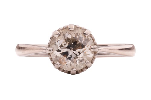 Lot A diamond solitaire ring, featuring an old-cut...