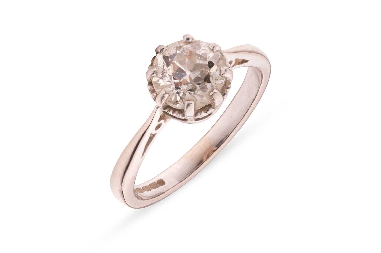 Lot A diamond solitaire ring, featuring an old-cut...
