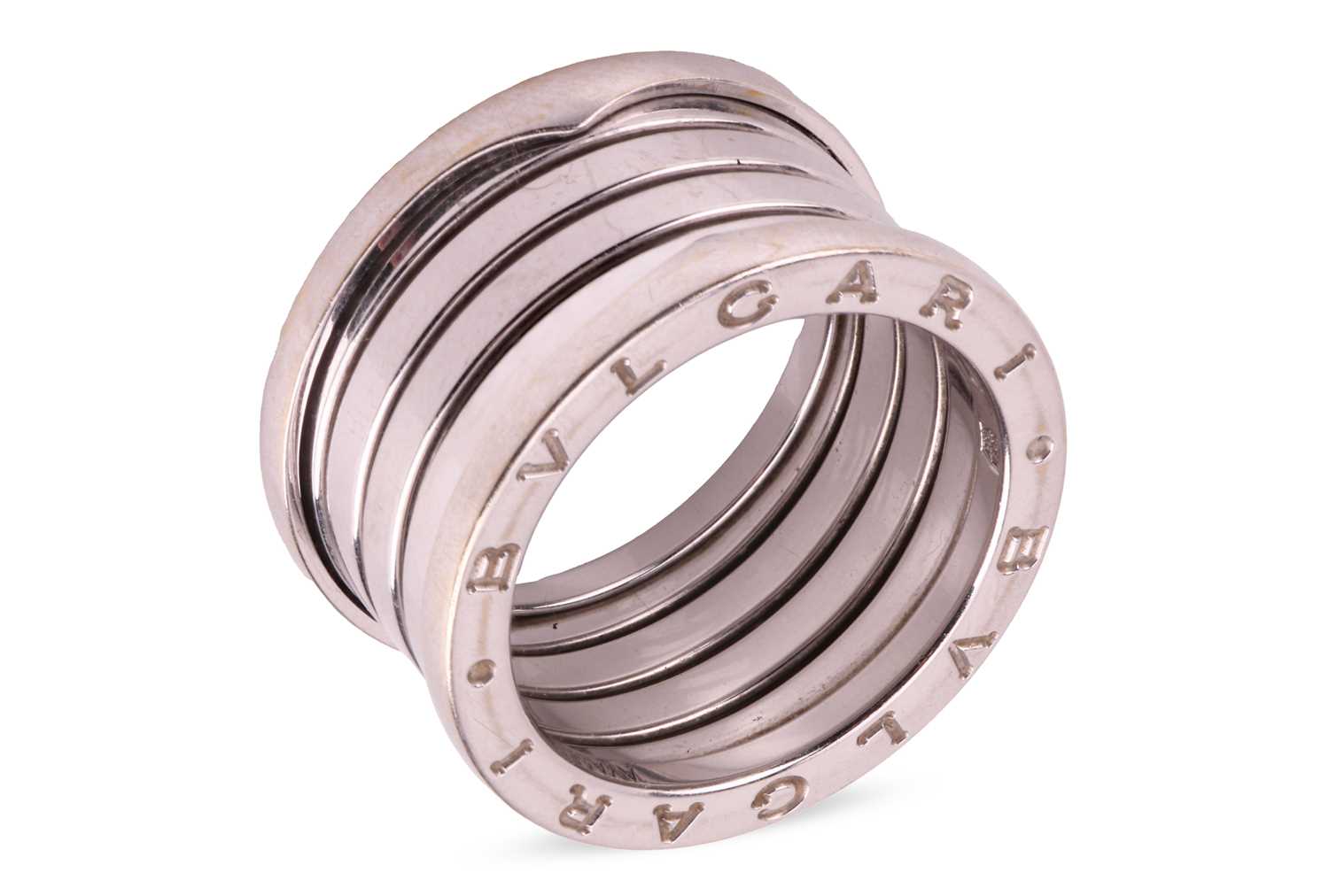 Lot A B.zero 1 gold ring by Bvlgari, the wide...