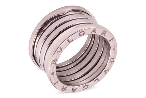 Lot A B.zero 1 gold ring by Bvlgari, the wide...