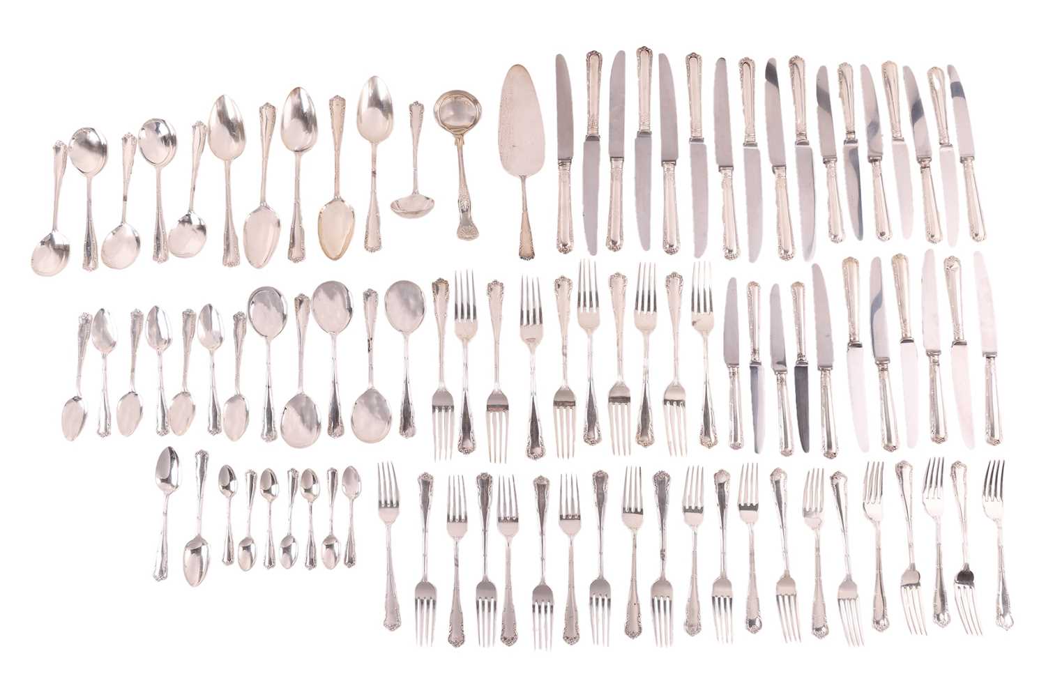 Lot A 'Maria' pattern silver canteen by C.J.Vander,...