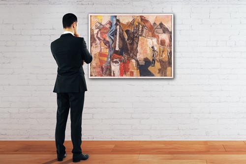 Lot 169 - Wim Bosma (Dutch 1902-1985) African Village...