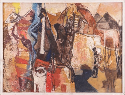 Lot 169 - Wim Bosma (Dutch 1902-1985) African Village...