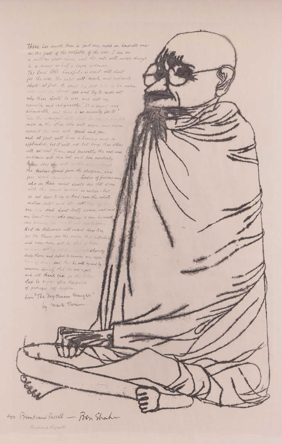 Lot 148 - Ben Shahn (American 1898-1969) Ghandhi (1965)...
