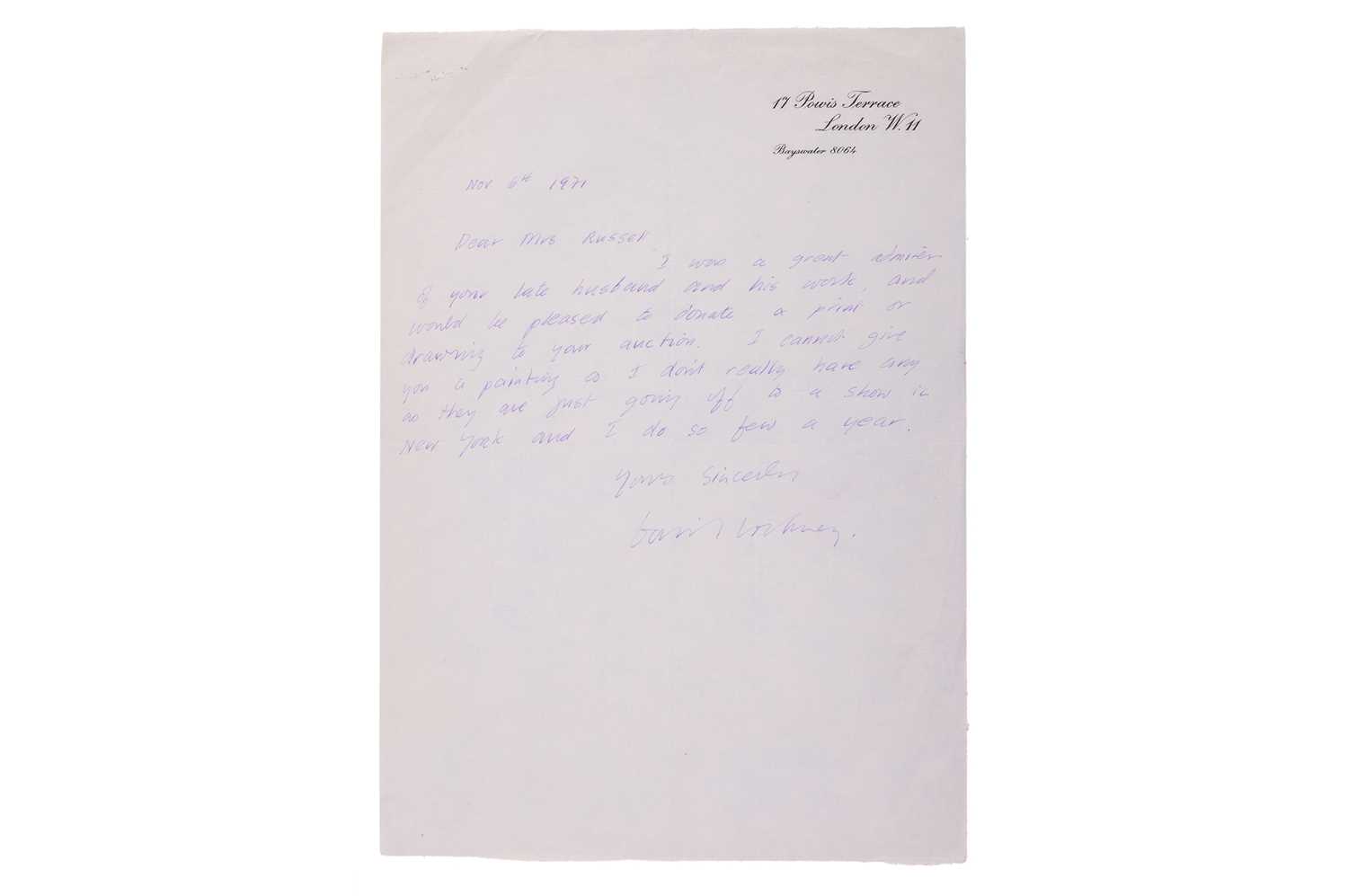 Lot 192 - David Hockney (British, b.1937) A hand signed...