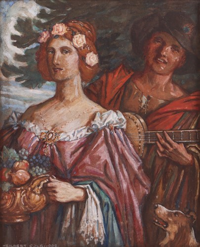 Lot 81 - Herbert Cole (British, 1867 - 1930) Serenading...