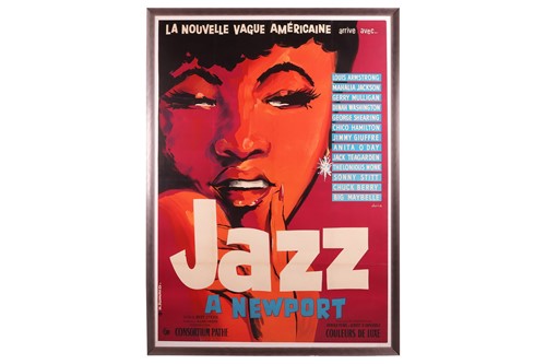 Lot 'Jazz a Newport', a large original French...