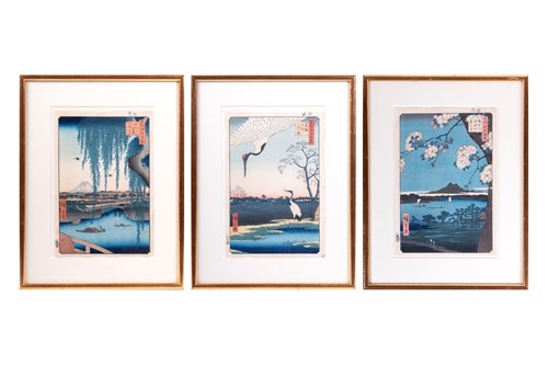 Lot 157 - After Utagawa Hiroshige (1797 - 1858), Three...