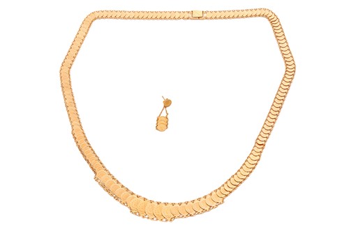 Lot 162 - A token necklace together with a single...