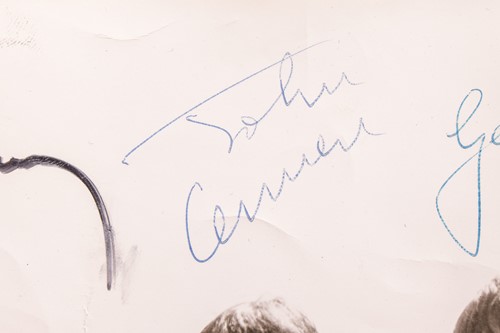 Lot The Beatles: a large black and white...