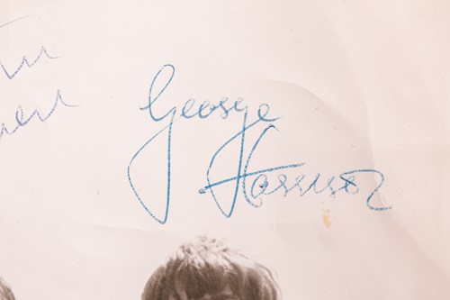 Lot The Beatles: a large black and white...