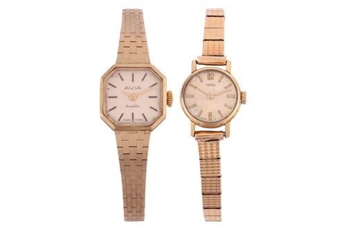 Lot 224 - Two Dress Watches; The first an Avia Incabloc...