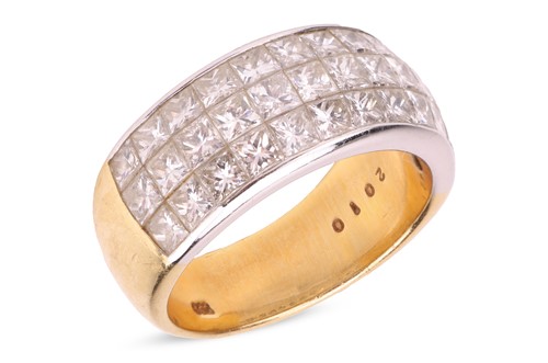 Lot A diamond dress ring, of bi-coloured design,...