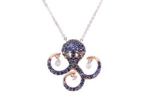 Lot A gem-set octopus Vega Animals pendant...