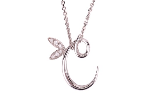 Lot 232 - Boodles - An 18ct white gold ‘Love Letter’...