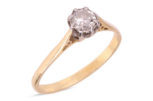 Lot 141 - A diamond solitaire ring, featuring a round...