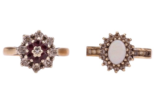 Lot 199 - Two gem-set rings; The first a ruby and...