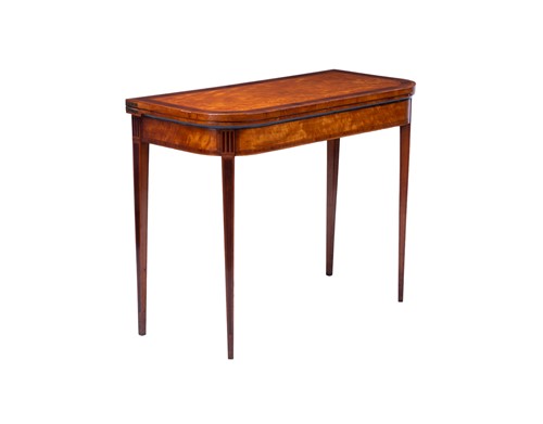 Lot 82 - A George III satinwood and rosewood banded...