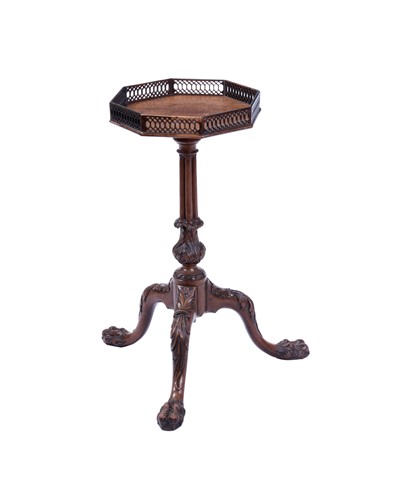 Lot 2 - A carved mahogany wine table of Chippendale...