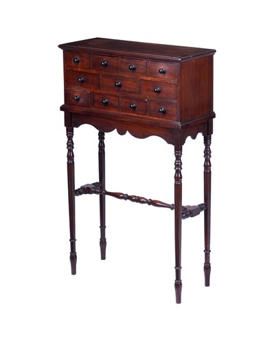 Lot 73 - A Regency mahogany side cabinet of eleven...