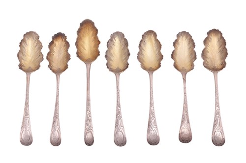 Lot A collection of seven George III silver...