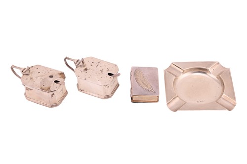 Lot 242 - Two Art Deco octagonal silver mustard pots by...