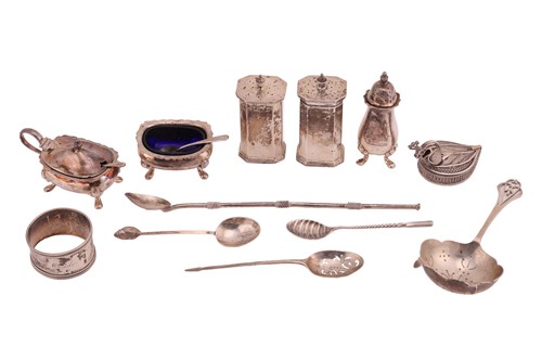 Lot 244 - A small group of silver items comprising a...