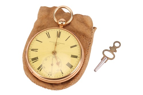 Lot Grimalde & Johnson – An 18ct Gold Open Face...