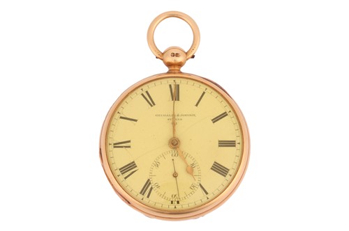 Lot Grimalde & Johnson – An 18ct Gold Open Face...