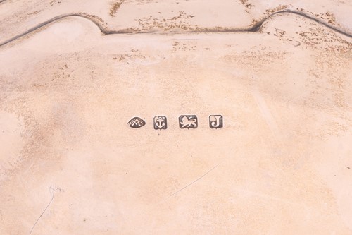 Lot A large silver presentation salver, by Adie...