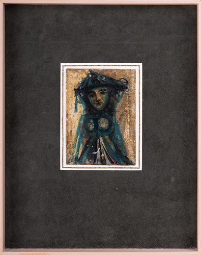 Lot 8 - Cecil Collins (British 1908-1989) Girl in...