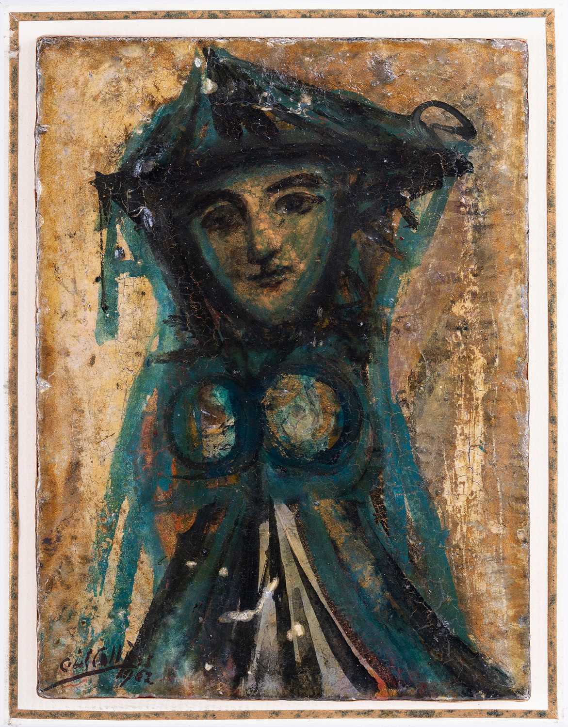 Lot 8 - Cecil Collins (British 1908-1989) Girl in...