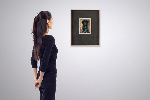 Lot 8 - Cecil Collins (British 1908-1989) Girl in...