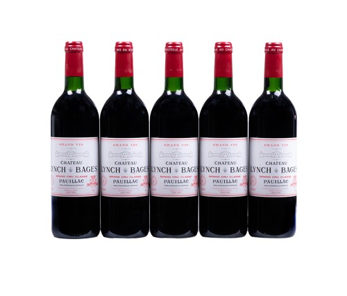 Lot 259 - Five bottles of 2000 Chateau Lynch Bages Grand...