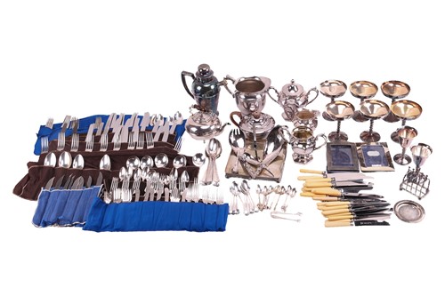 Lot 215 - A large quantity of mixed silver plate,...