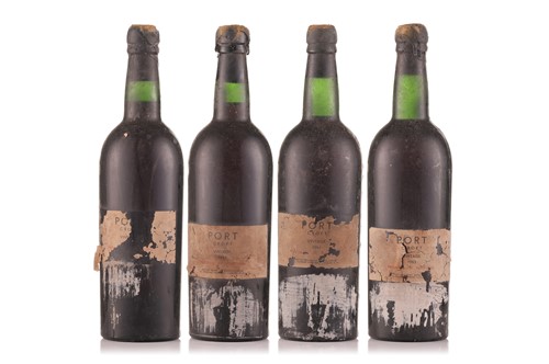Lot 261 - Four bottles of Croft 1963 Vintage Port, 75cl...
