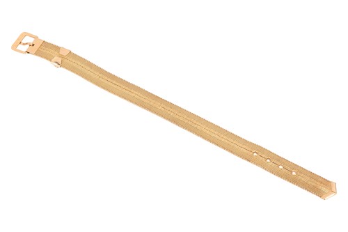 Lot A jarretière bracelet with buckle and mordant...