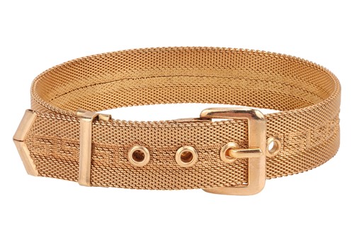 Lot A jarretière bracelet with buckle and mordant...