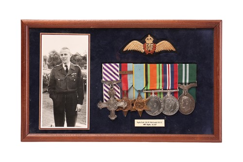 Lot A World War II DFC medal group attributed to...